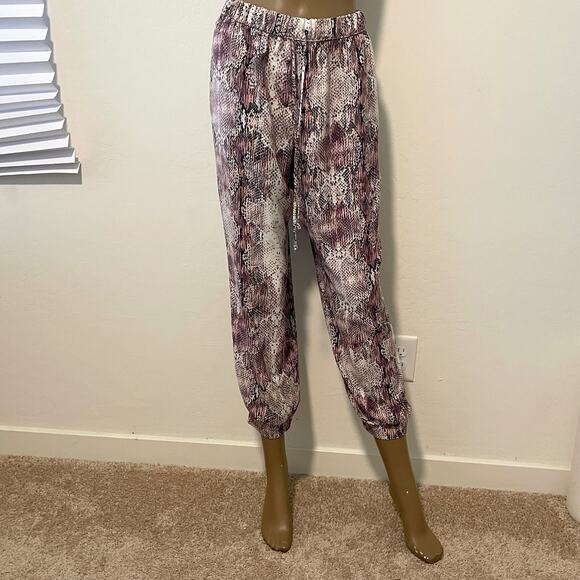 Jennifer Lopez animal floral print jogger pants large P 7073 - Picture 13 of 13